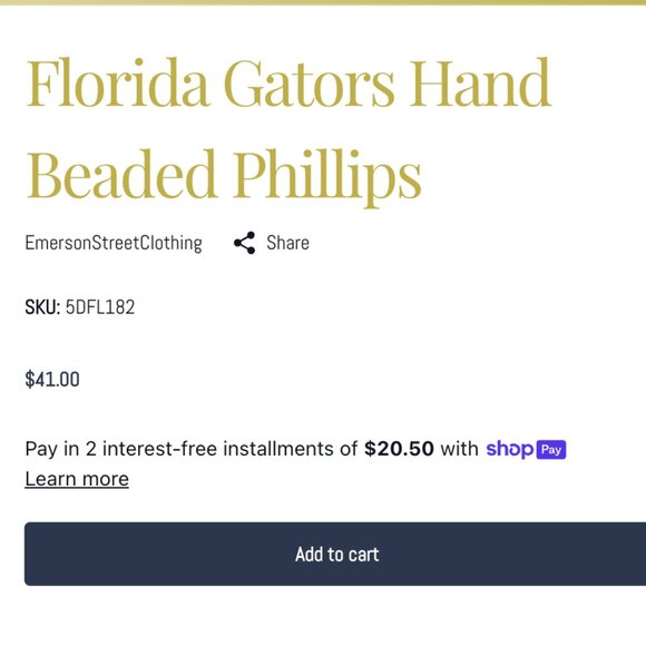 University of Florida Gators UF Hand Beaded Cuff Bracelet Orange Blue Beads NEW - Picture 2 of 2